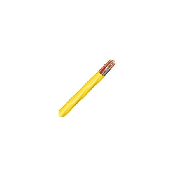 Romex NM-B, Non-Metallic Building Cable, Copper, 12 AWG, Yellow, Solid, 100 ft - 12/3NM-WGX100