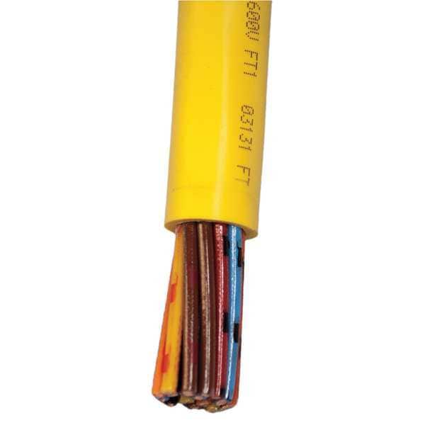 Kh Industries Portable Cord, SOOW, 16 AWG, 24 C, Yellow, PVC, Stranded, 600V, Indoor/Outdoor - CPCB-16/24-25FT