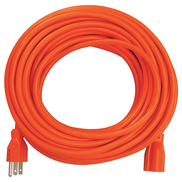Southwire STW Extension Cord, 14 AWG, Outdoor, 14/3, 1 Outlets, 5-15R, Orange, PVC, 5-15P, 25 ft - 2457SW0003