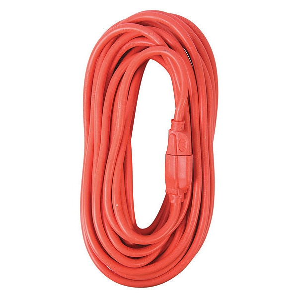 Bergen Industries SJTW Extension Cord, 14 AWG, Outdoor, 14/3, 3 Outlets, Orange, 50 ft - OC50143