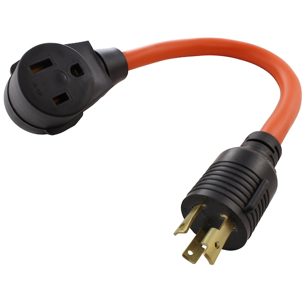 Ac Works 1.5FT L6-30P 30A 250V Locking Plug to 6-50 Welder Connector - WDL630650-018