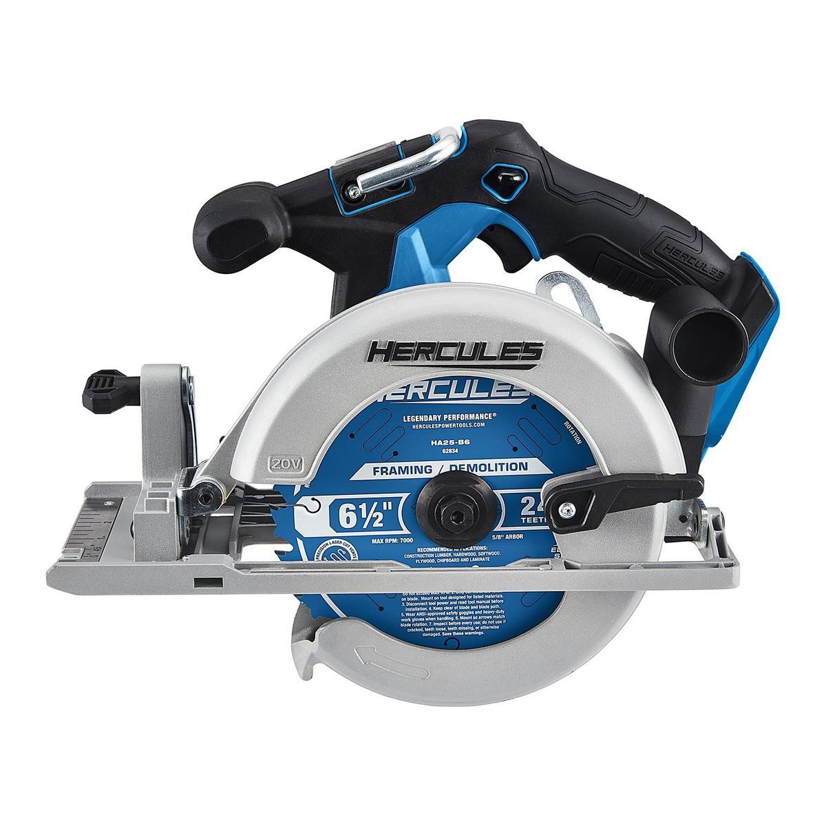 Sierra circular Hercules 20V inalámbrica de 6-1/2 in. - Herramienta única - 64984
