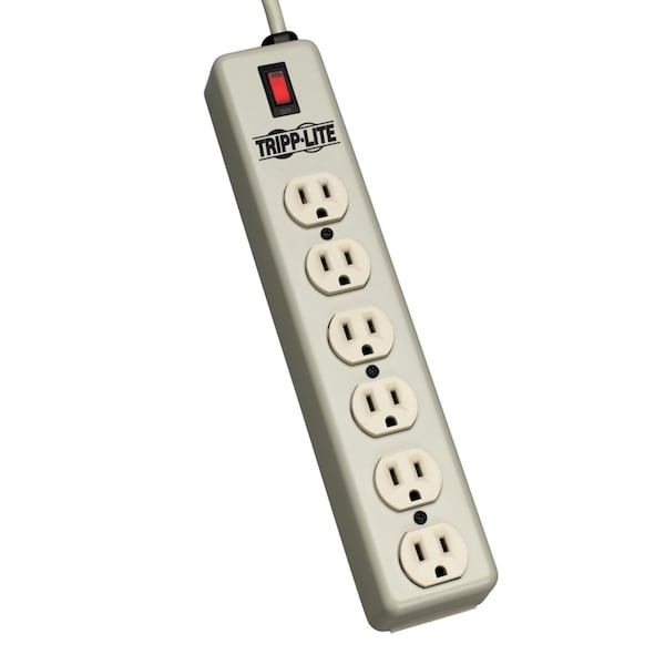 Tripp Lite Outlet Strip, 15A, 6 Outlet, 6 ft, Beige - 6SPDX