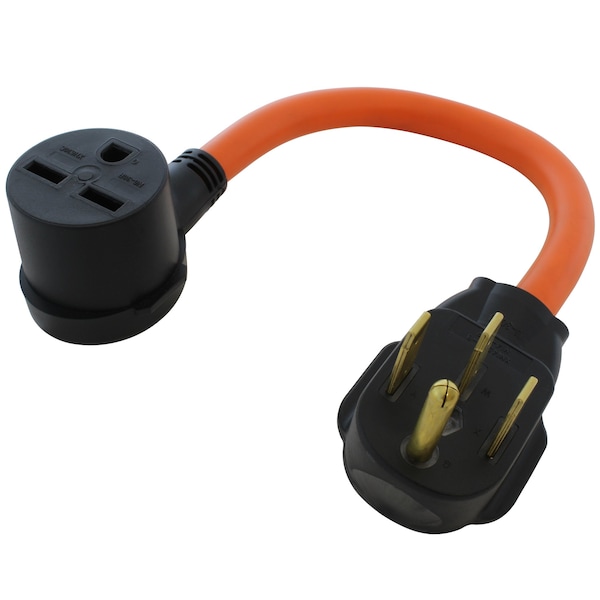 Ac Works 14-50P 4-Prong Range/Generator Plug to 6-30R 3-Prong 30 Amp 250 Volt HVAC Female Adapter - S1450630-018