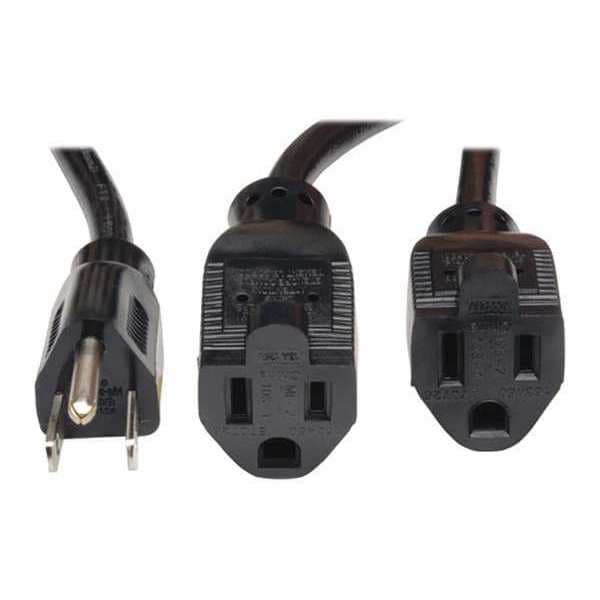 Tripp Lite Power Cord, 5-15P-2x 5-15R, 13A, 16AWG, 18" - P024-18N-13A-2R