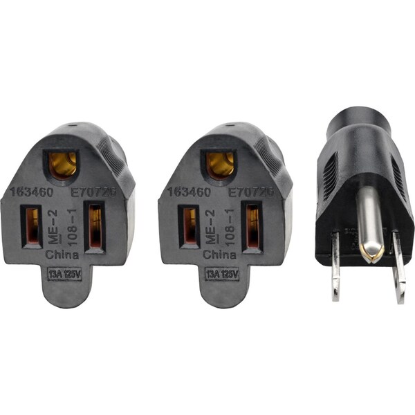 Tripp Lite Power Cord, 5-15P-2x 5-15R, 13A, 16AWG, 18" - P024-18N-13A-2R