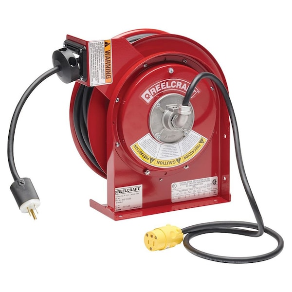 Reelcraft 12/3 x 45 ft. 15A Reverse Plug Electric Cord Reel - L-4545-123-3-RP