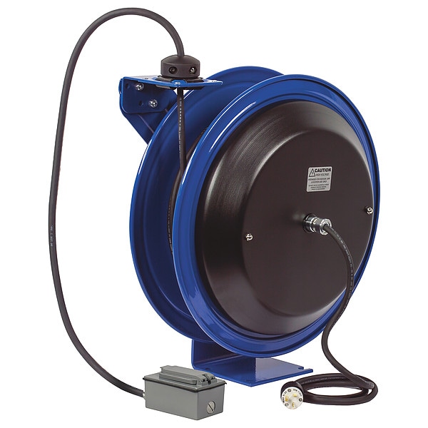 Coxreels 75 ft. 12/3 Extension Cord Reel 20 Amps 2 Outlets 120VAC Voltage - PC19-7512-F