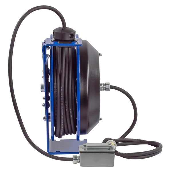 Coxreels 75 ft. 12/3 Extension Cord Reel 20 Amps 2 Outlets 120VAC Voltage - PC19-7512-F