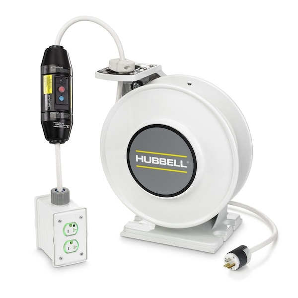 Hubbell Wiring Device-Kellems Extension Cord Reel 20 A Amps 125V AC Voltage - HBLIWC45123GF220HG