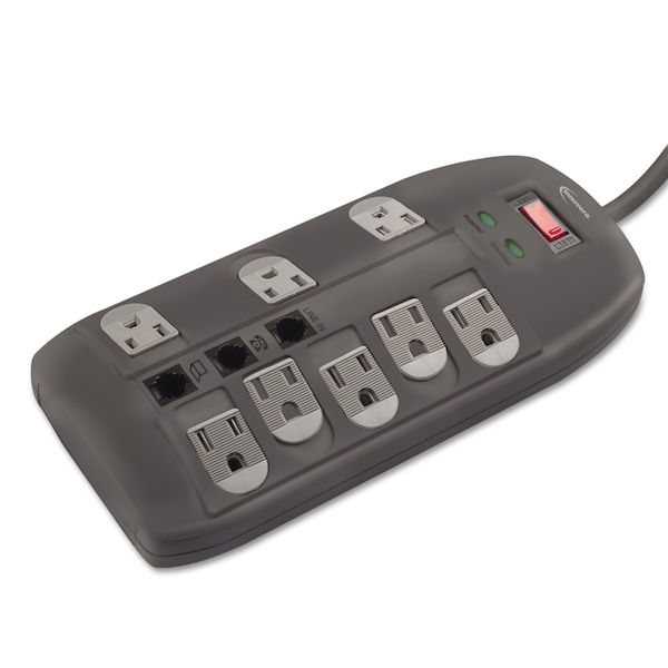 Innovera Surge Protector, 8 Outlets, 6 ft. Cord, 2160 Joules, Black - IVR71656