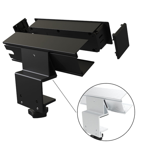 Richelieu Hardware 120 V Clamp-On Power Bar and USB Charging Station, Black - 23213900