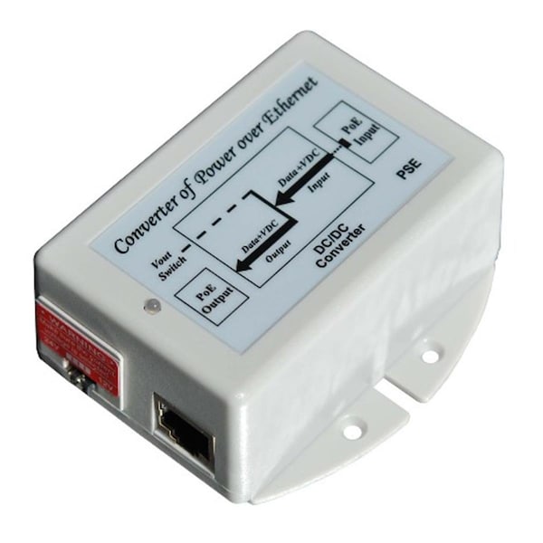 Maxpower 48V, Gigabit 24W Passive POE Output - Switch Selectable 18 Or 24V - MA2674083