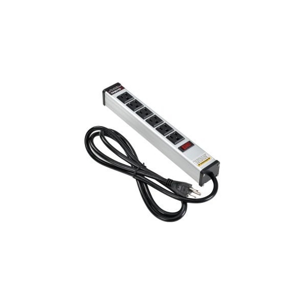Global Equipment Power Strip 6 Outlets 15A 6 Cord - LTS-12-6-6FT