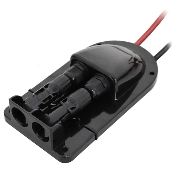 Aims Power Solar 2 Wire Cable Entry Mc-4 Compatible Roof Mount Weatherproof W/ 10 Inch Leads - PV-2WEGMC4