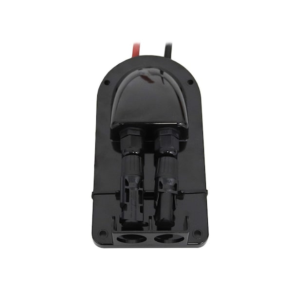 Aims Power Solar 2 Wire Cable Entry Mc-4 Compatible Roof Mount Weatherproof W/ 10 Inch Leads - PV-2WEGMC4