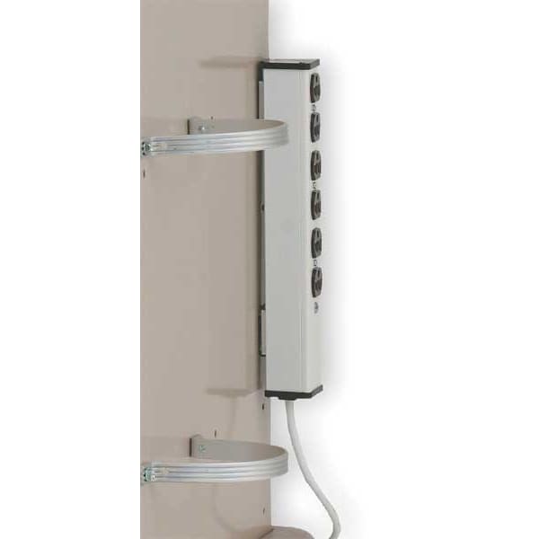 Metro Hospital Grade 6-Outlet Strip, White - MBA696