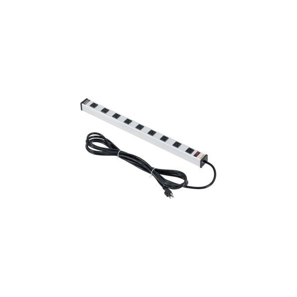 Global Equipment Power Strip 9 Outlets 15A 25L 15 Cord - LTS-25-9-15FT
