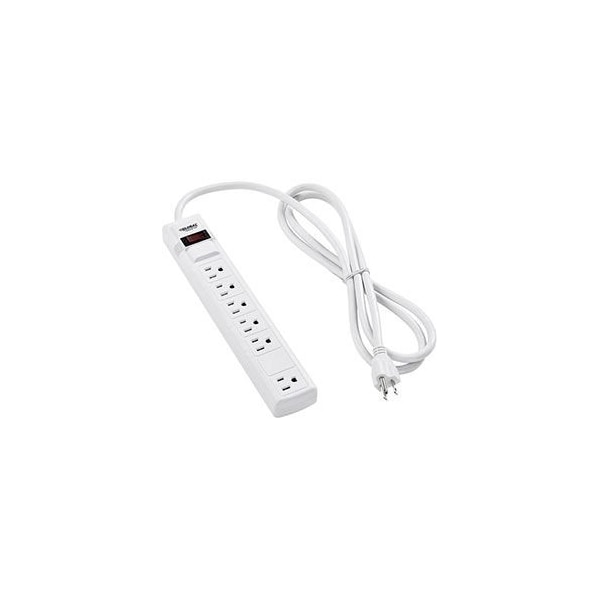 Global Equipment Surge Protected Power Strip 5+1 Outlets 15A 900 Joules 6 Cord - LTS-6CSBC