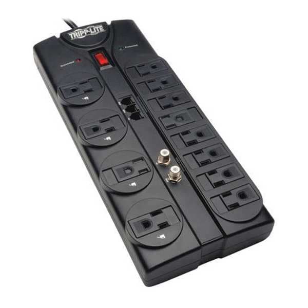 Tripp Lite Surge, 12 Outlet, 8ft cord, 2880J, Modem - TLP1208TELTV