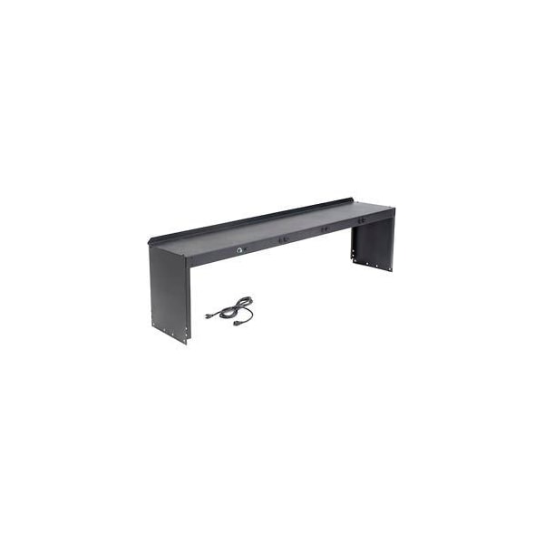 Global Equipment Steel Power Riser, 72"W x 15"D, Black - 254754BK