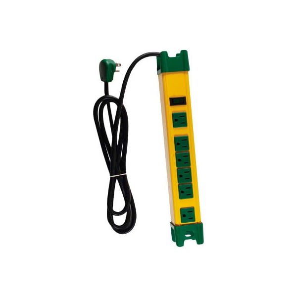 Gogreen Safety Surge Protected Power Strip, 6 Outlets, 15A, 250 Joules, 6' Cord - GG-26114
