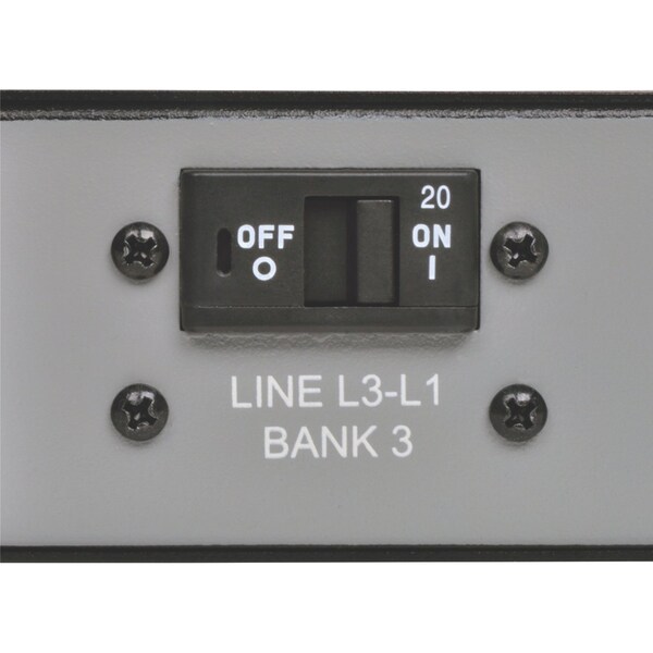 Tripp Lite PDU, 3-Phase, Switched, 10kW 3, 24 C13, 6 C19, 0U - PDU3VS6L2130