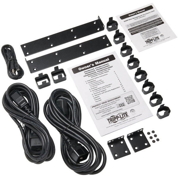 Tripp Lite PDU, ATS/Switched, 3.2-3.8kW, 8 C13, 2C19, 1U - PDUMH20HVATNET