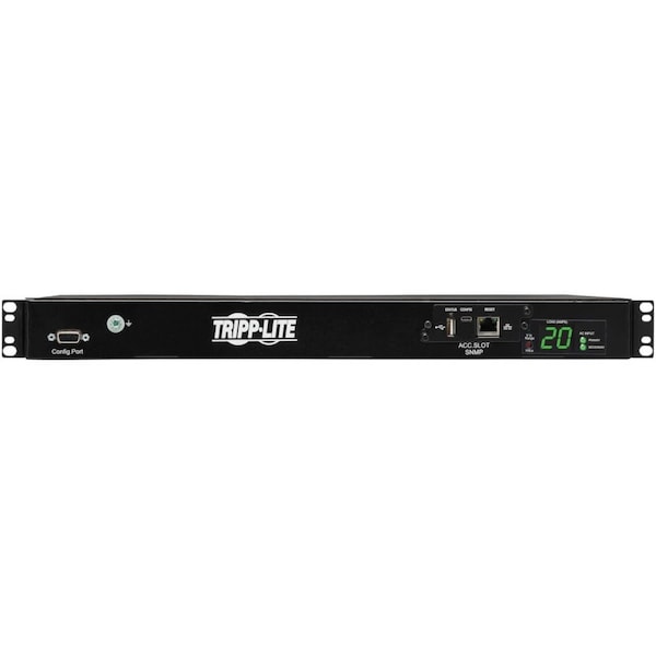 Tripp Lite PDU, ATS/Switched, 3.2-3.8kW, 8 C13, 2C19, 1U - PDUMH20HVATNET