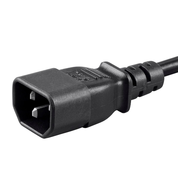 Monoprice Monoprice 2Ft 16Awg Power Extension Cord Cable w/ 3 Conductor Pc/Mon_ - 27309