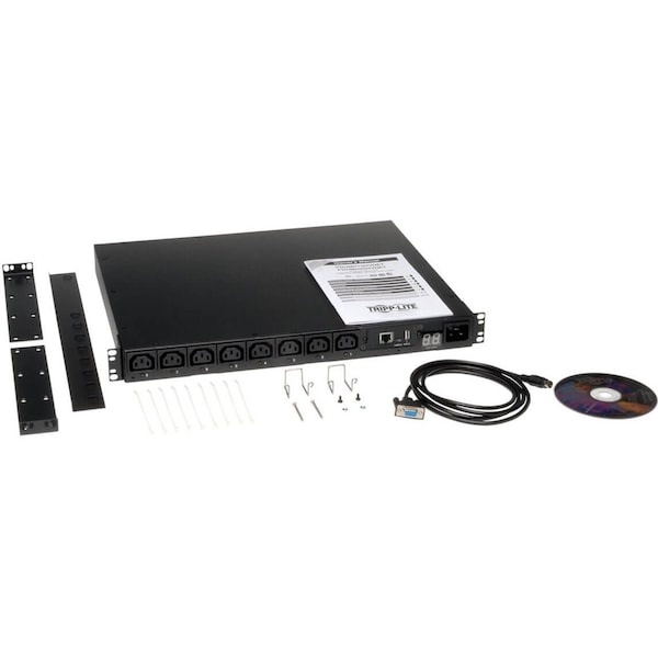 Tripp Lite PDU, Switched, 2.3/2.9kW, 200/240V, 8 C13, 1U - PDUMH15HVNET