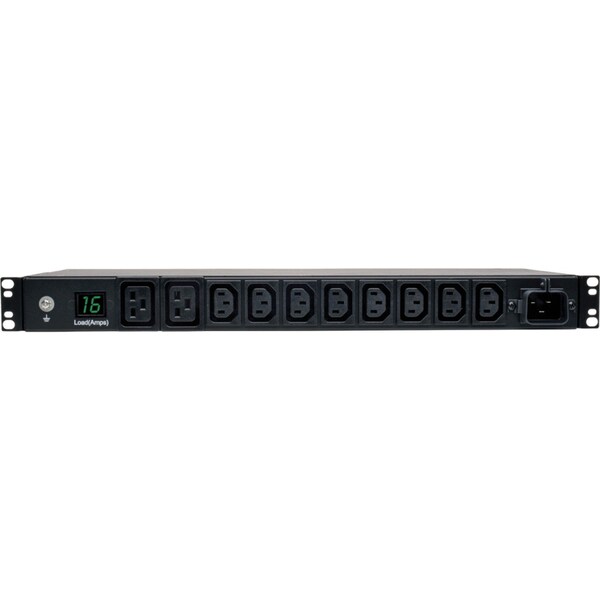 Tripp Lite PDU, Metered, 3.8kW, 8 C13, 2 C19, 16A, 1U - PDUMH16HV