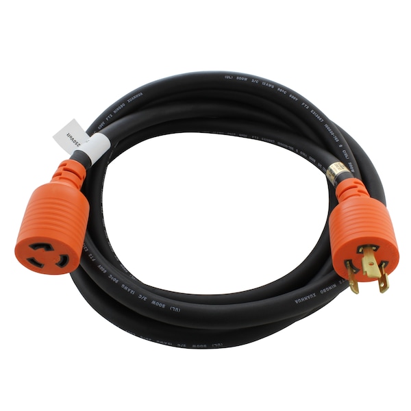 Ac Works SOOW; Cold Weather Extension Cord, 12 AWG, Indoor/Outdoor, 12/3, 1 Outlets, Black, Rubber, L6-20P - L620PR-010