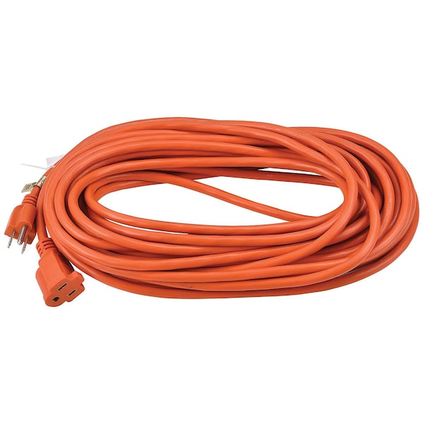 Global Industrial SJTW Extension Cord, 16 AWG, Outdoor, 16/3, Orange, 50 ft - 500792