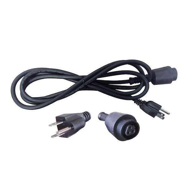 Superior Electric SJO Locking Extension Cord, 18 AWG, Outdoor, Black, Rubber, 8 ft - EC183M
