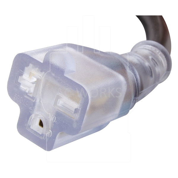 Ac Works SJTW; Cold Weather Extension Cord, 12 AWG, Indoor/Outdoor, 12/3, 1 Outlets, Black, PVC, 6-20P - S620PR-010