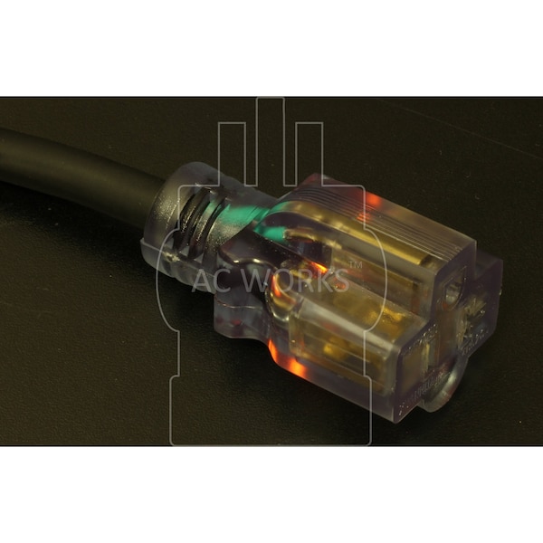 Ac Works SJTW; Cold Weather Extension Cord, 12 AWG, Indoor/Outdoor, 12/3, 1 Outlets, Black, PVC, 6-20P - S620PR-010