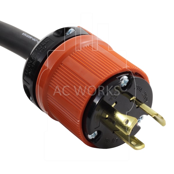 Ac Works SOOW; Cold Weather Extension Cord, 12 AWG, Indoor/Outdoor, 12/3, 1 Outlets, Black, Rubber, Nylon - L620PR-100