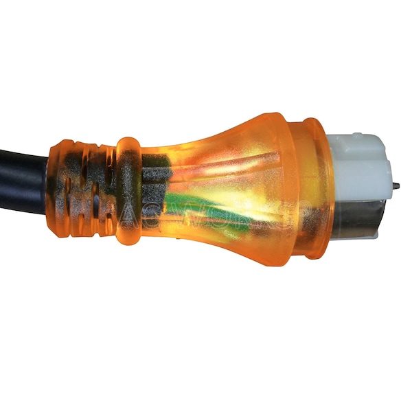Ac Works SOOW Locking Extension Cord, 10 AWG, Indoor/Outdoor, 10/4, 1 Outlets, Black, Rubber, L14-30P, 10 ft - TEL1430-010