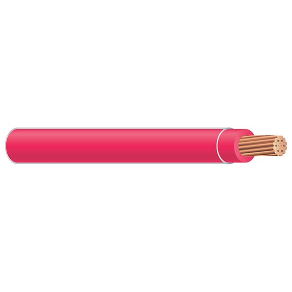 Southwire THHN, Building Wire, Copper, 10 AWG, 1C, Red, Stranded, 1250 ft - 58025405