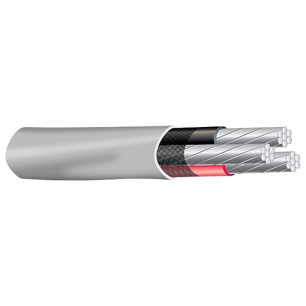 Southwire SE, Non-Metallic Building Cable, Aluminum, 2/0; 4/0, 3C, Gray, Stranded, 250 ft - 13107808