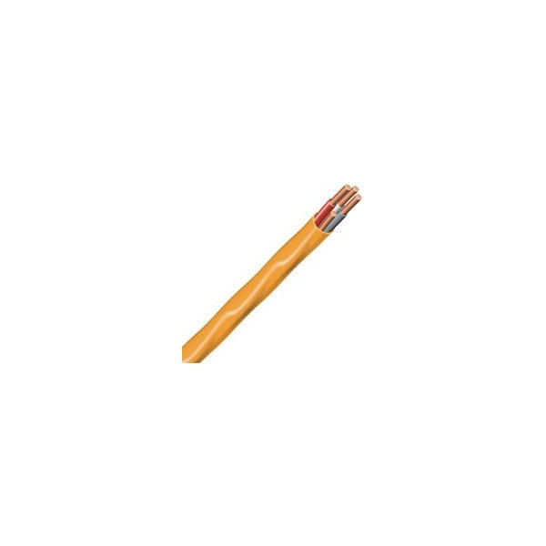 Southwire NM-B, Non-Metallic Building Cable, 10 AWG, 3C, Orange, Solid, 250 ft - 10/3NM-WGX250