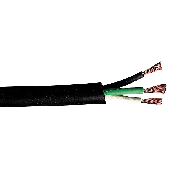 Carol Portable Cord, SOOW, 18 AWG, 3 C, Black, Rubber, Stranded, 600V, Indoor/Outdoor - 02769