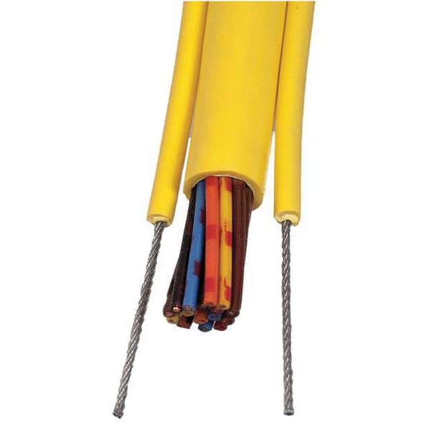 Kh Industries Portable Cord, SOOW, 16 AWG, 24 C, Yellow, PVC, Stranded, 600V, Indoor/Outdoor - CPCS-16/24-25FT