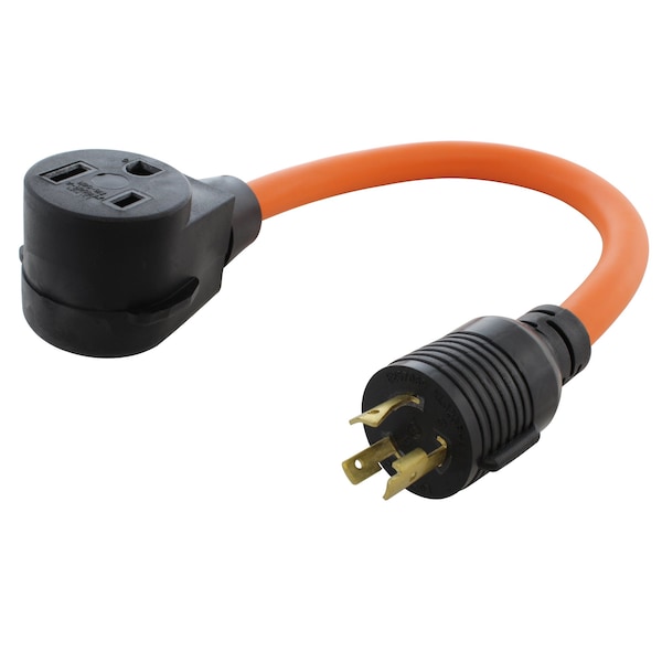 Ac Works 1.5FT L6-20P 20A 250V Locking Plug to 6-50 Welder Connector - WDL620650-018