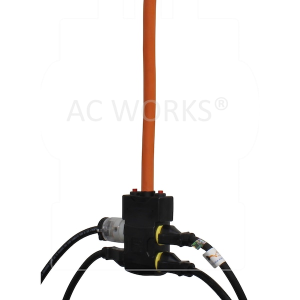 Ac Works 1.5FT SS2-50P/ CS6365 Locking Plug to 4 Household Outlets with 20A Breaker - SS2CBF520