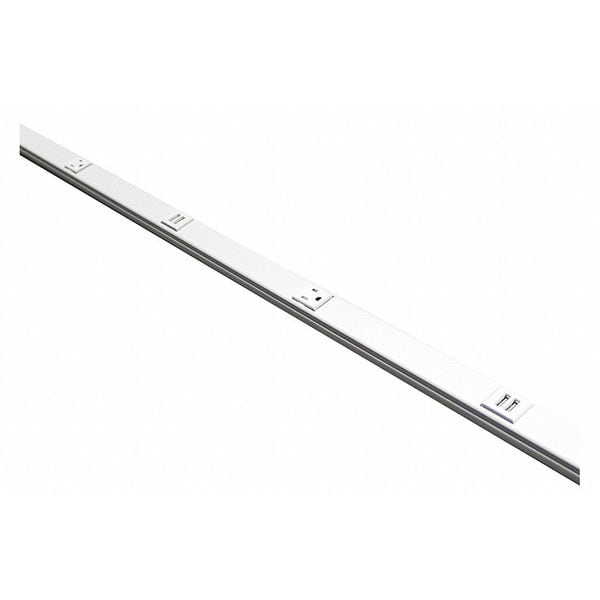 Wiremold Plugmold, Wh, 3 TR Otlet, 3 USB Port, 5 ft. - WH20GB509TRUSBA