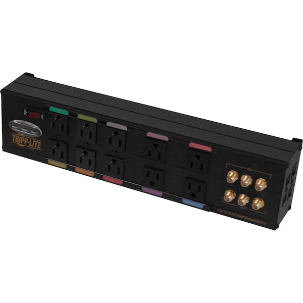 Tripp Lite Surge, Theater, 10 outlet, 3840J, 8ft cord - HT10DBS