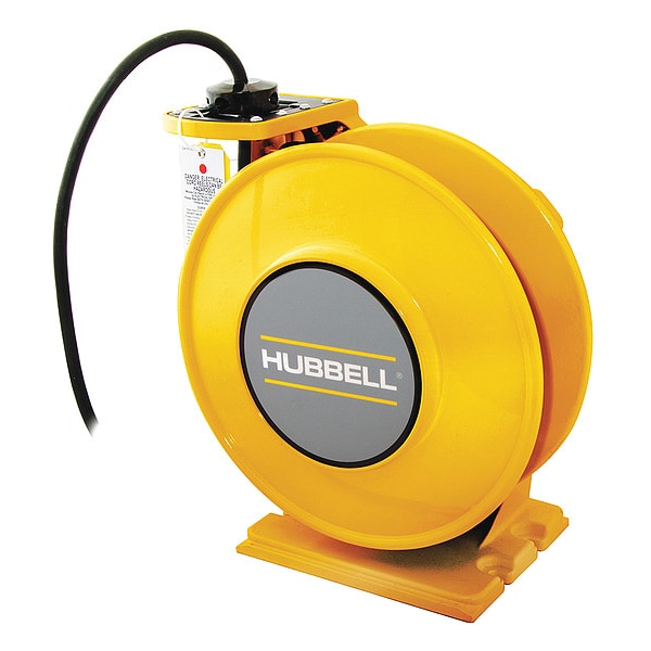 Hubbell Wiring Device-Kellems Yellow Weatherproof Reel, UL Type 4, 45 Ft, #12/3 SOW, 20 A, 600 VAC - HBLW45123