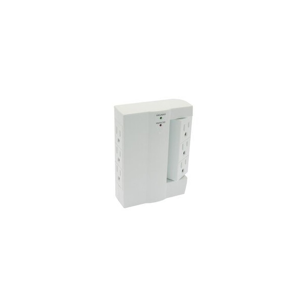 Swe-Tech 3C 6-Outlet Swivel Wall Tap with 300J Surge protector - FWT50W1-30107